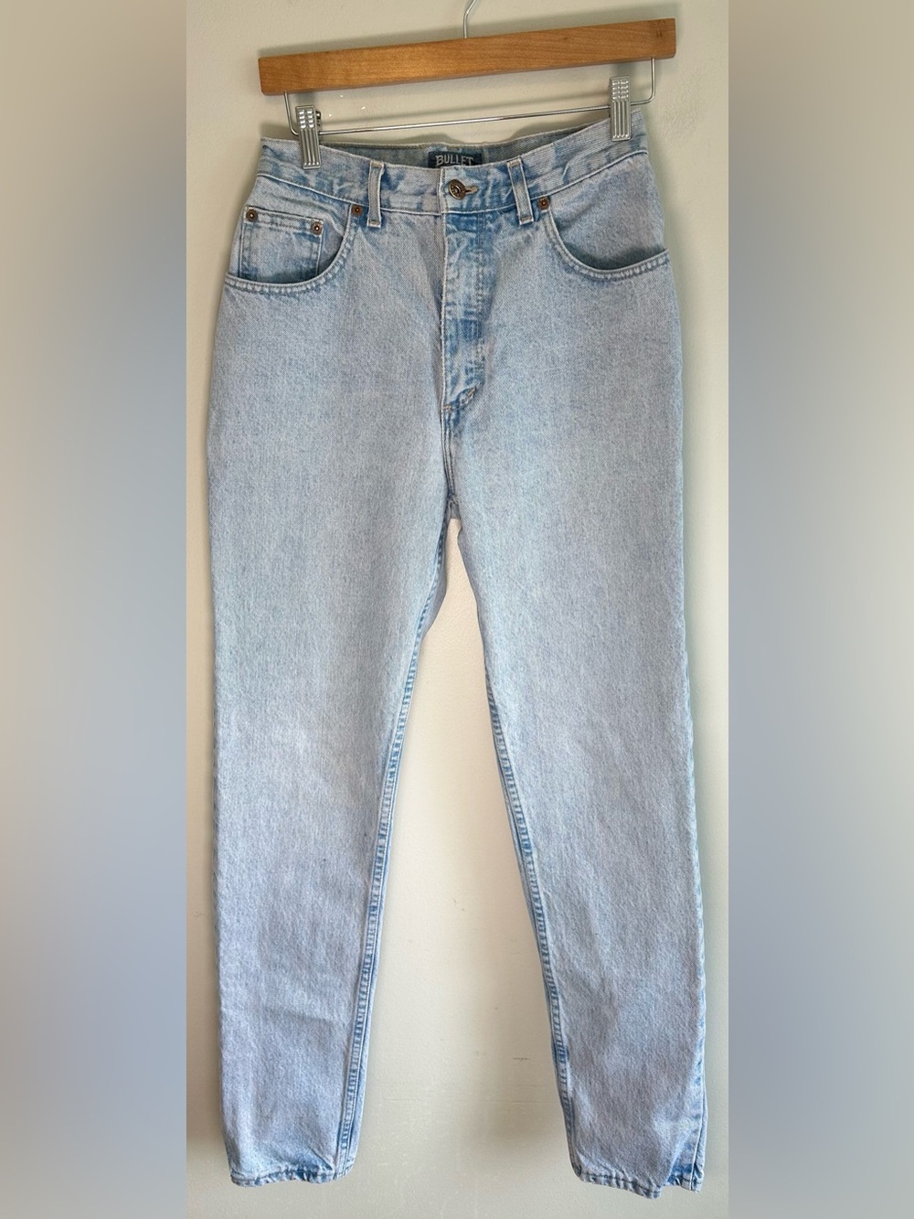 Vintage Bullet Blues Jeans High Waisted Mom Jeans Women’s Size 28X32 Light Wash
